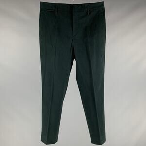 MARC JACOBS Size 32 Green Cotton Elastane Zip Fly Dress Pants